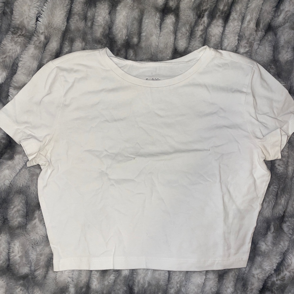 Wild Fable Simple White Crop top